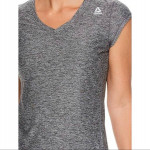 Reebok T-Shirt Women's Small Heather Gray Performance Cap Sleeve Running Top