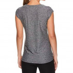 Reebok T-Shirt Women's Small Heather Gray Performance Cap Sleeve Running Top