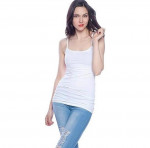 Active Products Tank Top Women's Small White Basic Scoop Neck Pullover - 4 Pack