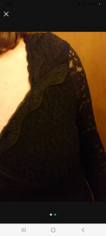 Black Lace Crossover Top
