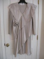 Ladies Beautiful Silver/Champagne 2 Piece Skirt and Top