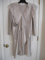 Ladies Beautiful Silver/Champagne 2 Piece Skirt and Top