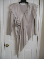 Ladies Beautiful Silver/Champagne 2 Piece Skirt and Top