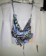 New Women's_ladies White Tennis Skirt & Tube Top