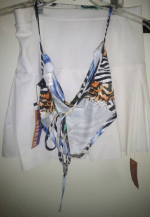New Women's_ladies White Tennis Skirt & Tube Top