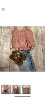 Solid embroidery tank top