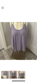 Solid embroidery tank top