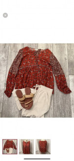 Easel Long sleeve floral top