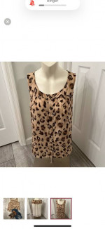 Edge animal print sleeveless top