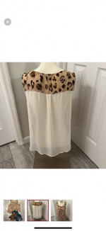 Edge animal print sleeveless top