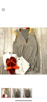 Easel boho oversized sleeveless top