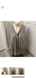 Easel boho oversized sleeveless top