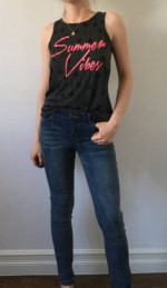Palm Tree Sleeveless Top Open Back