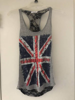 British flag tank top. Size small, girl