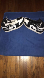 Jordan high top 1s black and white size 8