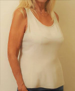 ARMANI COLLEZIONI CREAM SILK TOP TANK BLOUSE SIZE 6-8 ITALY MS123