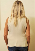 ARMANI COLLEZIONI CREAM SILK TOP TANK BLOUSE SIZE 6-8 ITALY MS123