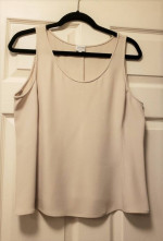 ARMANI COLLEZIONI CREAM SILK TOP TANK BLOUSE SIZE 6-8 ITALY MS123