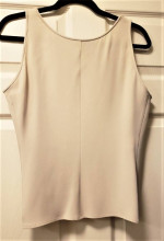 ARMANI COLLEZIONI CREAM SILK TOP TANK BLOUSE SIZE 6-8 ITALY MS123