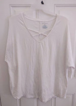 Boutique + plus size 2X white top