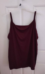 Terra & Sky Plus Size 4X burgundy top