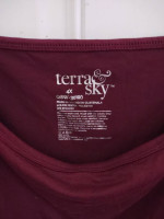 Terra & Sky Plus Size 4X burgundy top