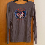 Harley Davidson Sauk Prairie Knit Shirt ♦ Women's Size Medium Gray Top