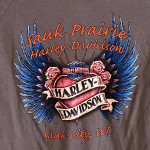Harley Davidson Sauk Prairie Knit Shirt ♦ Women's Size Medium Gray Top