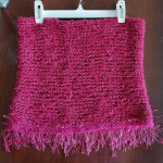 Hand knitted cowl neck scarf/tube top