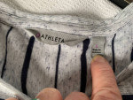 Athleta Large Gray/Black Sleeveless Racerback Tank Workout Top