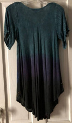 flowy dark green/purple tunic top