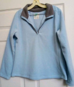 OLD NAVY Women BABY BLUE Fleece PULLOVER Top Sweater Shirt~LARGE/L/Lg