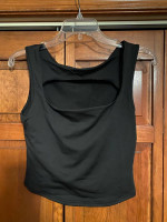 new womens shein size medium black athletic tank top