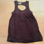 DEX Black Tunic swing top w/ Empire waist and cut out back - Size Med