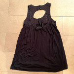 DEX Black Tunic swing top w/ Empire waist and cut out back - Size Med