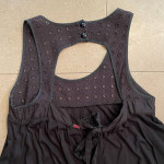 DEX Black Tunic swing top w/ Empire waist and cut out back - Size Med