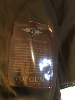 Men’s xl top gun leather black coat perfect