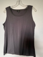 Talbots Gray Sleeveless Rayon Tank Top Size Medium