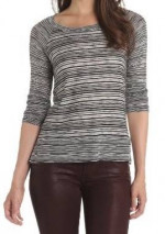 MEDIUM Splendid Black White Striped Lightweight Thin Top (Retail $168)