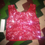 Designer Adrianna Papell Evening Sequence Top