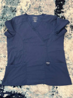 XL navy blue scrub top