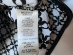Max Studio Size Small Black White Print 3/4 Ruffle Sleeve Top