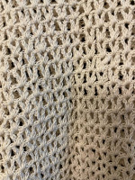 hand crochet off white Medium size top