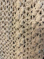 hand crochet off white Medium size top
