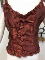 Rust Crinkle Top by "Anne Giorgio" - Size M
