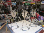 3 TABLE TOP HAT STANDS
