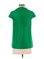 Kate Spade Live Colorfully Mariel Top Green 100% Silk Cap Sleeve SMALL