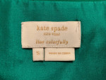 Kate Spade Live Colorfully Mariel Top Green 100% Silk Cap Sleeve SMALL