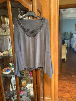 Gray decorative Top