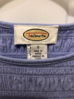 Ladies Talbots sleeveless top Small, periwinkle colour